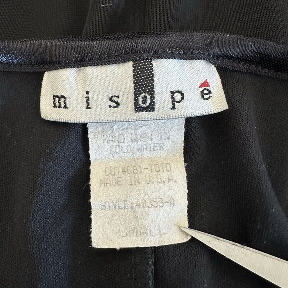 Vintage 90s Y2K Black Slip Dress Misope Women Small Fringe Party Mini Whimsigoth - Picture 9 of 10